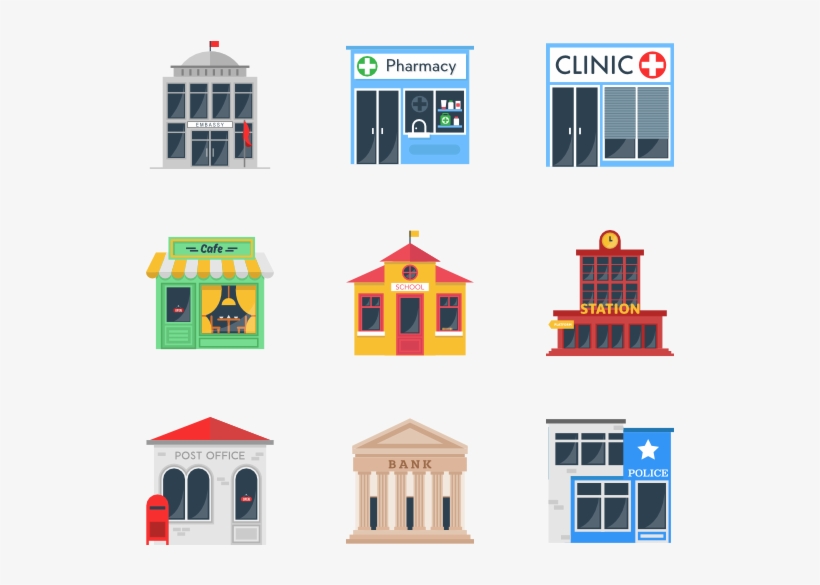 Jpg Royalty Free Download Shopping Store Icon - Set, transparent png download