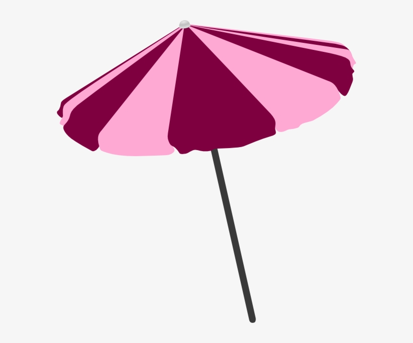 Beach Umbrella Clip Art At Clker - Pink Beach Umbrella Png, transparent png download