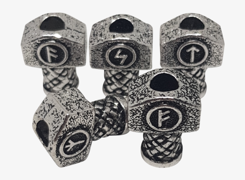 Mjölnir Large Rune Beard/hair Ring - Bracelet, transparent png download