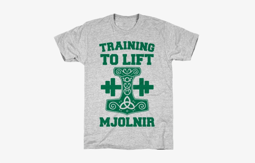 Training To Lift Mjolnir Mens T-shirt - Mjolnir Shirt, transparent png download