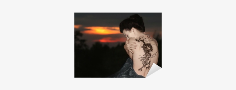 Geisha With Dragon Tattoo, transparent png download