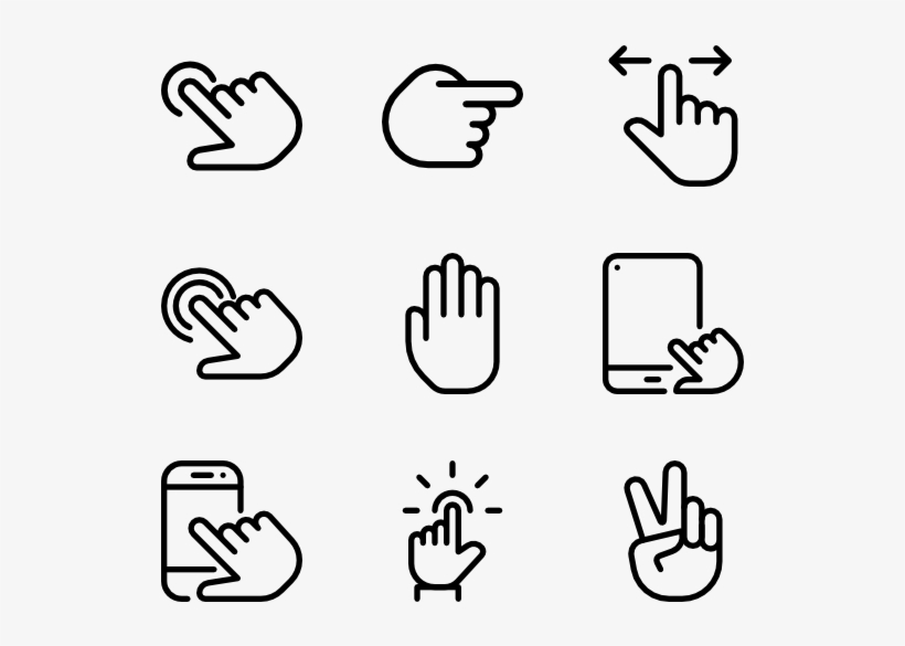 Touch Gestures - Fitness Icon Transparent Background, transparent png download