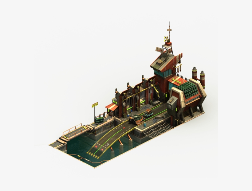 Turturret Dock - Forge Of Empires Oceanic Future New Military Units, transparent png download