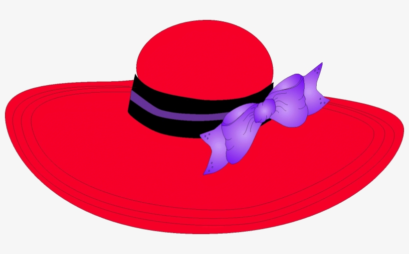 Red Hat Society Cowboy Hat Clip Art - Red Hats Clip Art, transparent png download