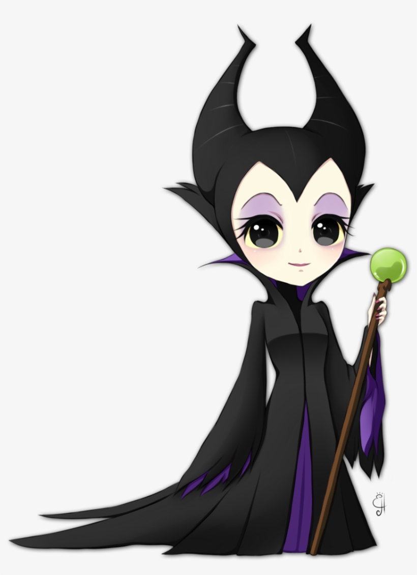 Chibi Commission Maleficent By Exceru-hensggott On - Chibi Maleficent, transparent png download