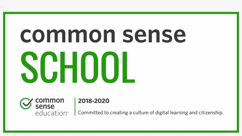 We Are A Common Sense Media Digital Citizenship Certified - Common Sense Media Certified School, transparent png download