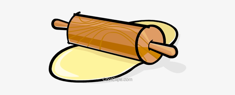 Rolling Pin With Dough Royalty Free Vector Clip Art - Rolo De Massa Vetor Png, transparent png download