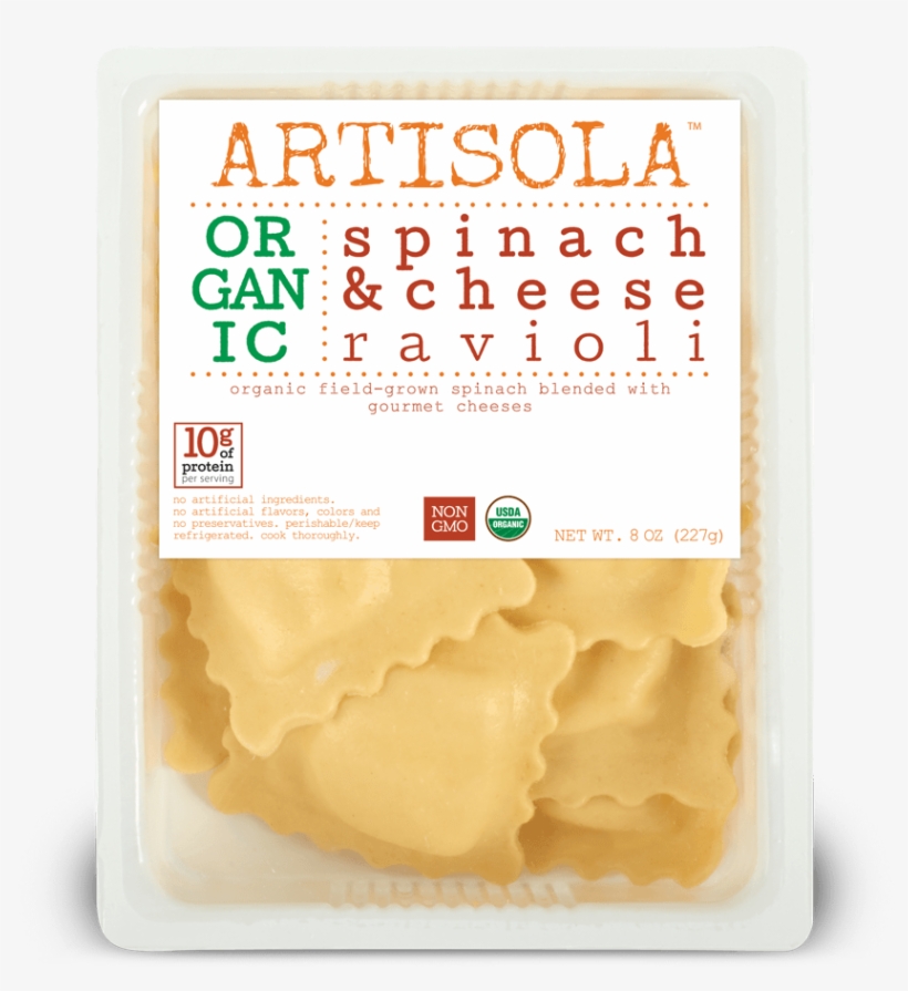 Organic Spinach & Cheese Ravioli - Ravioli, transparent png download
