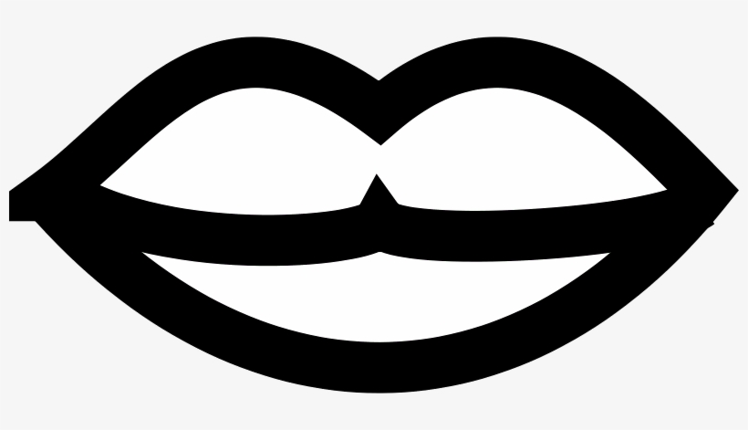 Vector Clip Art Of Lips Public Domain Vectors - Lips Black And White, transparent png download