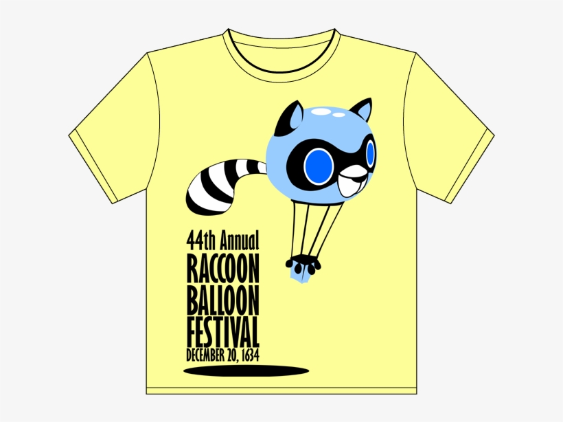 Raccoon Balloon - T Shirts, transparent png download