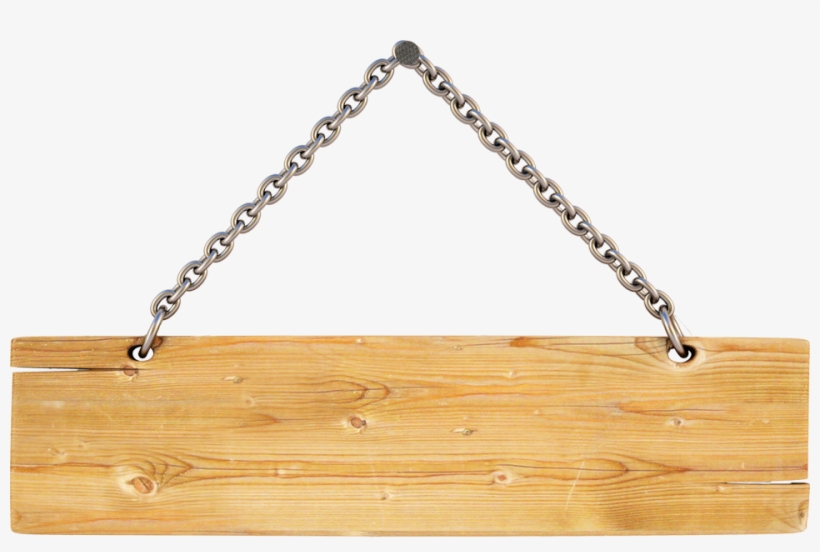 Wooden Sign - Wood And Chain Png, transparent png download