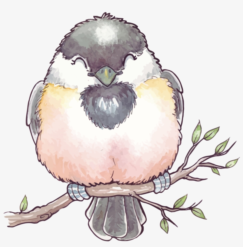 Bird Watercolor Painting - Watercolor Birds Png, transparent png download