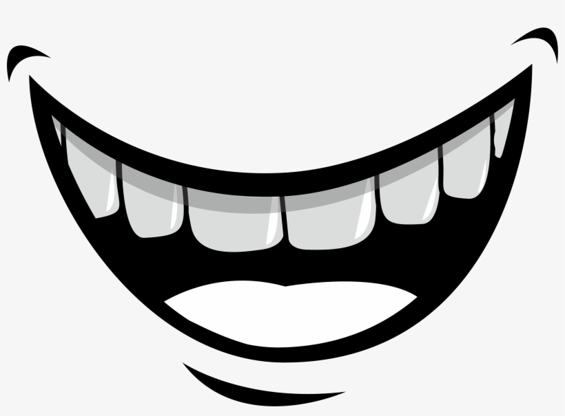 Lip Tooth Illustration Creative - Smiling Mouth Cartoon, transparent png download