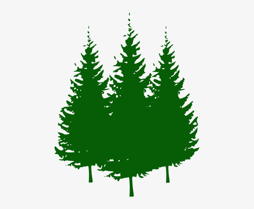 Clipart Freeuse Library Silhouette At Getdrawings Com - Pine Tree Clipart Free, transparent png download