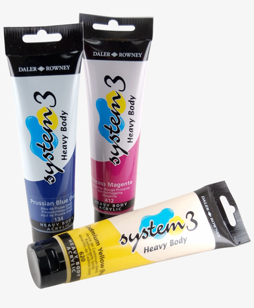 Daler-rowney System 3 Heavy Body Acrylic - Daler Rowney System 3 Heavy Body - Zinc Mixing White, transparent png download
