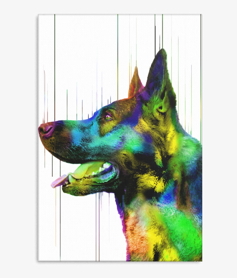 German Shepherd Canvas P55 - German Shepherd, transparent png download