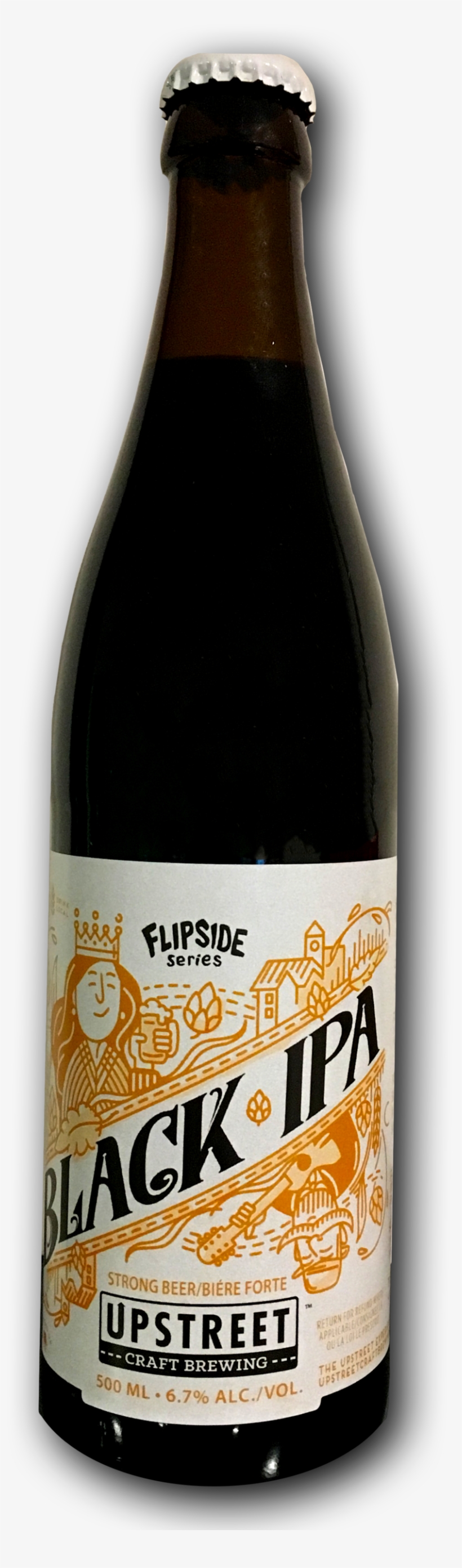 Upstreet Black Ipa Bottle - Bottle, transparent png download