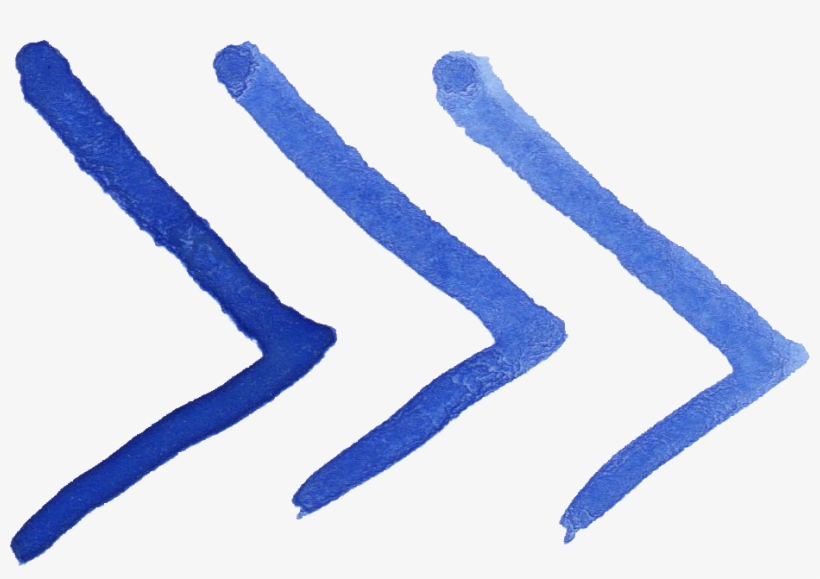 Free Download - Watercolor Arrow Png Blue, transparent png download