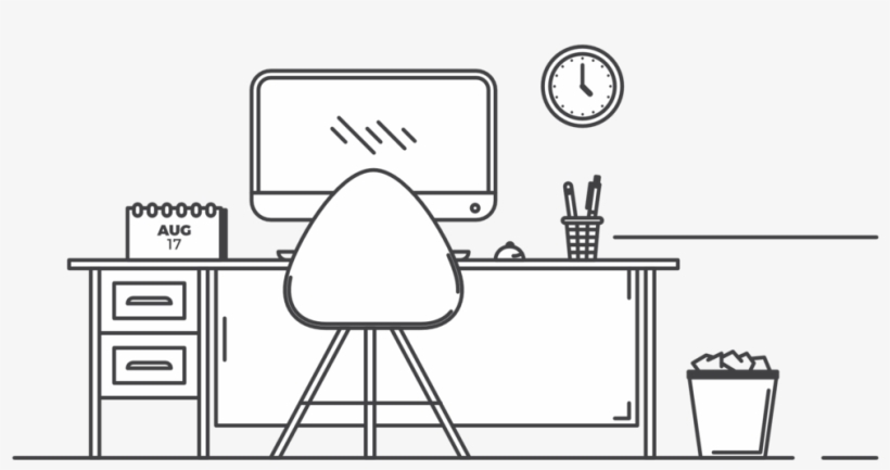Dedicated Desk - Cartoon, transparent png download