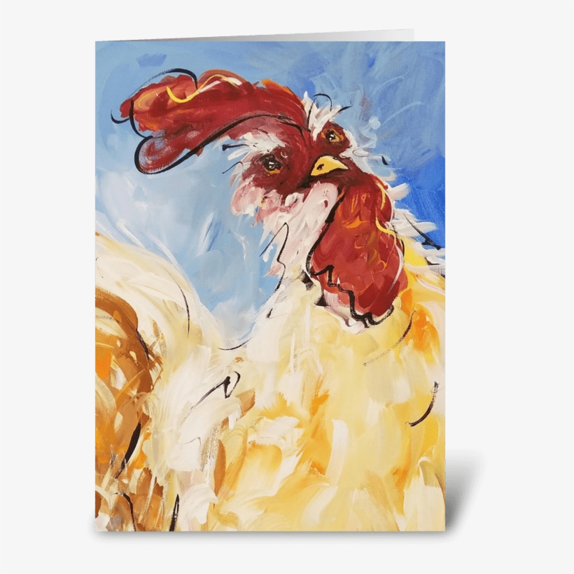 Coop Caper Greeting Card - Rooster, transparent png download