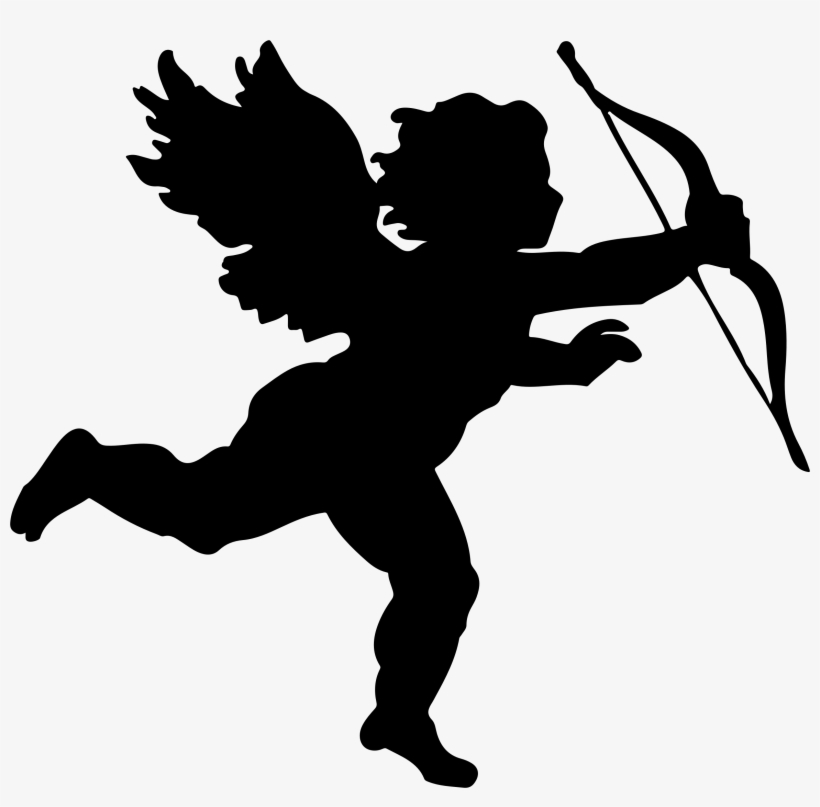 Silhouette Big Image Png - Cupid Silhouette, transparent png download