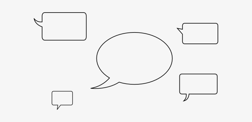 Oval Speech Clip Art At Clker Com - Line Art, transparent png download