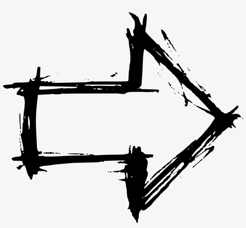 Free Download - Transparent Hand Drawn Arrow, transparent png download