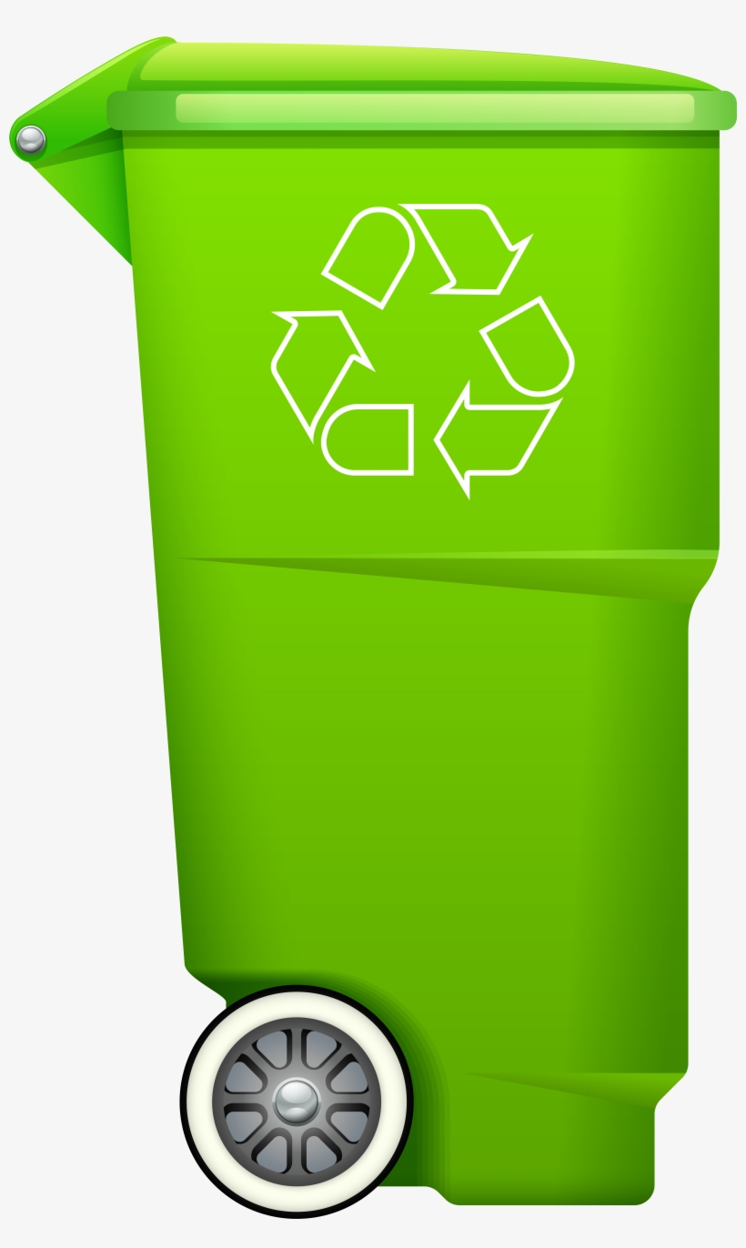 Garbage Trash Bin With Recycle Symbol Png Clip Art, transparent png download