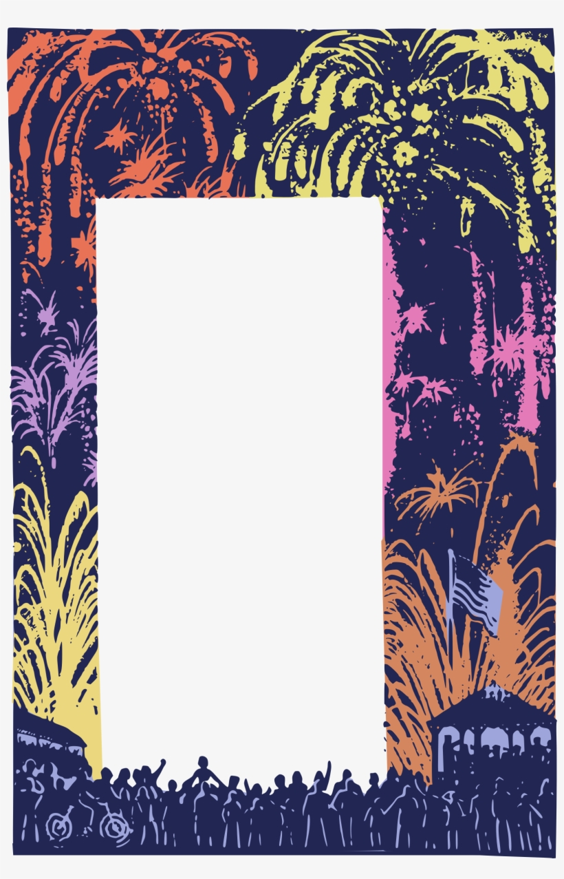 Picture Frames Fireworks Visual Arts Film Frame - Art Paper, transparent png download