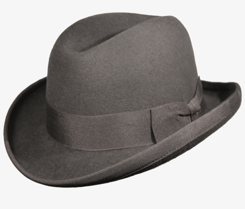 F98210-dl Sombrero Homburg 100% Pelo C/doble Lazo - Sombrero Homburg, transparent png download