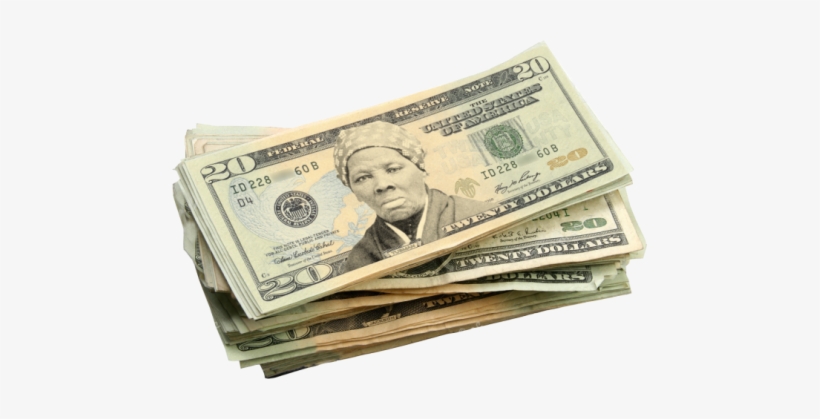 Harriet Tubman On Newly Issued $20 Bill - Stacks Of $20 Bills, transparent png download