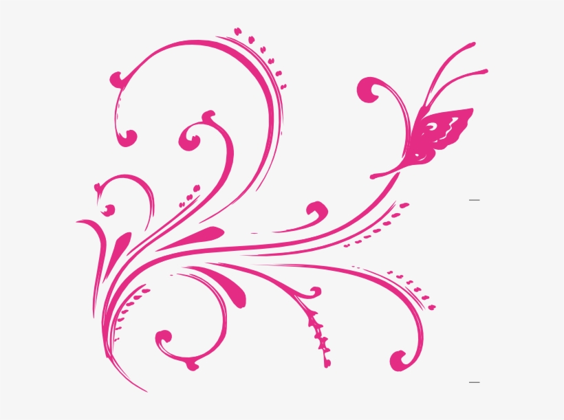 Pink Flower Clipart Swirl - Pink Swirl Clip Art, transparent png download