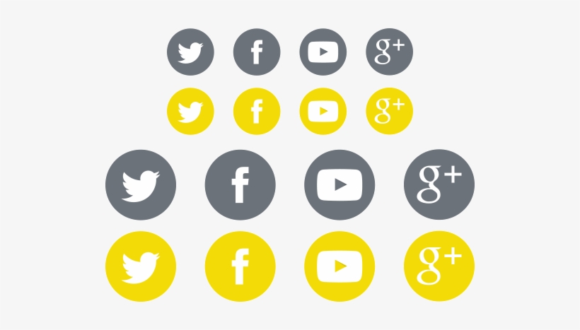 Social Media Icon Sets For Your - Social Media Icon Transparent Yellow, transparent png download