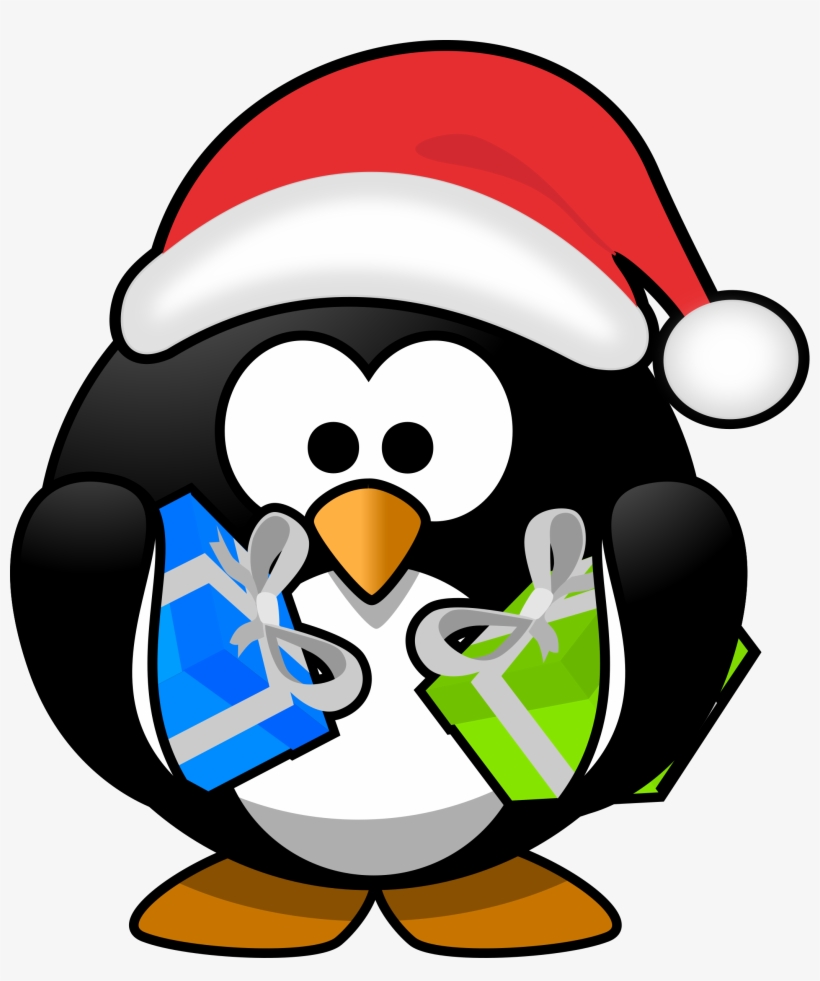Santa Penguin Png Transparent Library - Santa Penguin, transparent png download