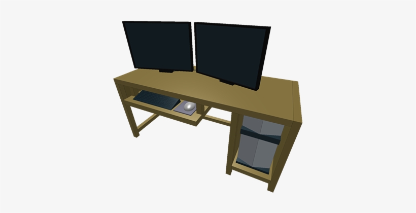 Computer Desk Png Svg Library Stock - Pc Desk Png, transparent png download