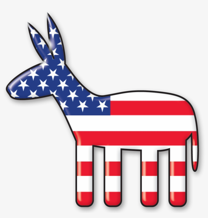 File - Flag-donkey - Donkey With A Flag, transparent png download
