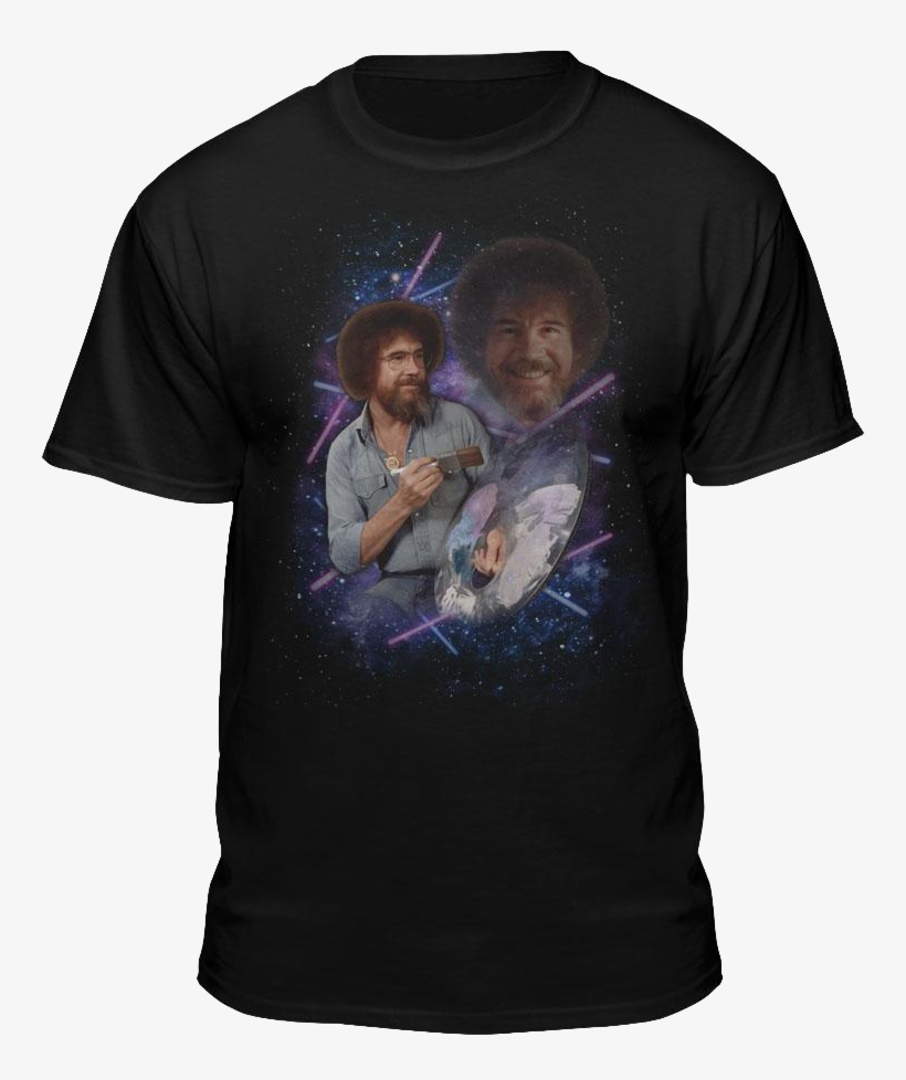 80s Laser Photo Bob Ross T-shirt - Bob Ross Shirts, transparent png download
