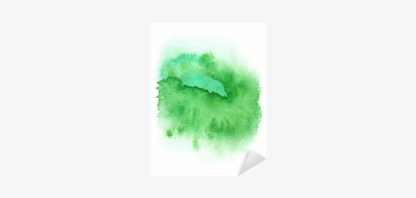 Bright Green Round Paint Splash Painted In Watercolor - Paint, transparent png download