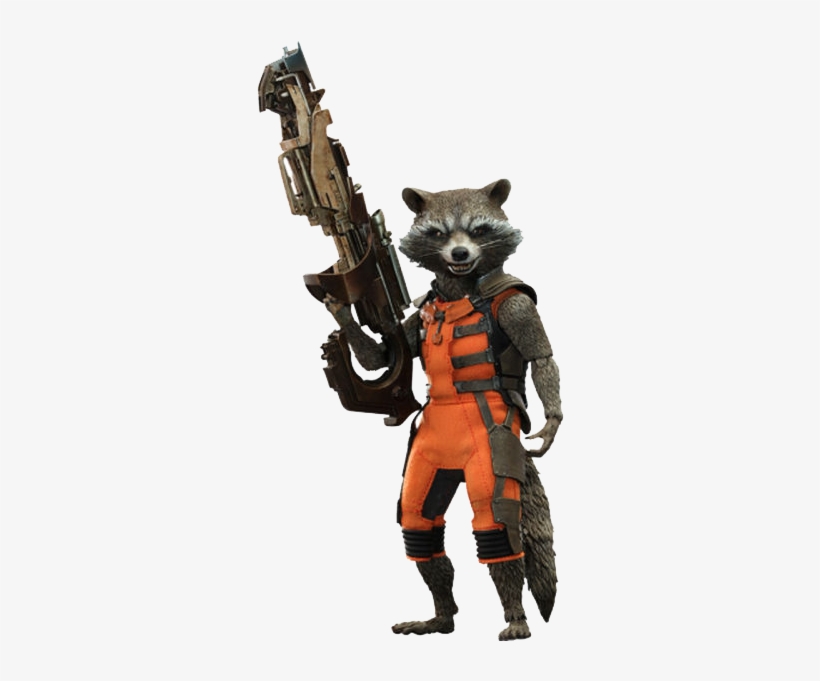 Raccoon Transparent - Hot Toys Guardians Of The Galaxy Rocket Sixth Scale, transparent png download