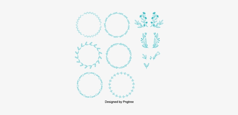 Vector Flowers Ring, Flowers And Ring, Cartoon Flowers - Portable Network Graphics, transparent png download