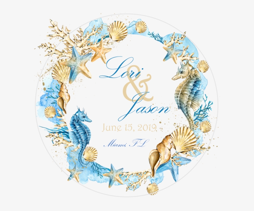 Sun And Sand Wedding Favors - Sea Shell Border Png, transparent png download