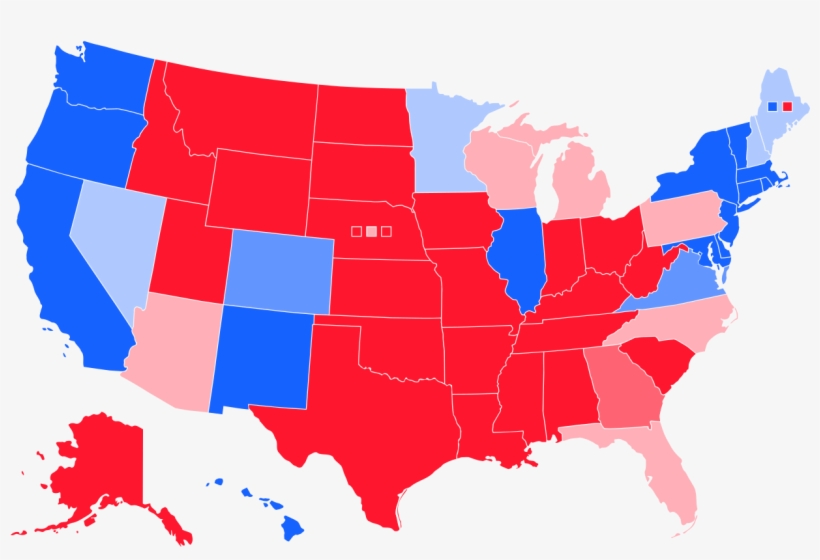 Map Of Swing States In Us Presidential Elections - States With Corporal Punishment, transparent png download