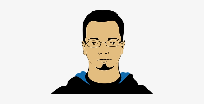 Man Person Avatar Face Head Portrait Glass - Person Man, transparent png download