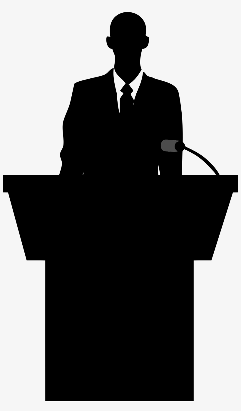 People Clip Art Free Silhouette Huge Freebie Download - Public Speaking Silhouette Png, transparent png download