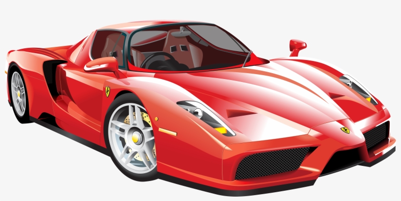 Red Ferrari Car Png Clip Art - Hiper Antialerjik Çocuk Odası Halısı Red Car 100x150, transparent png download