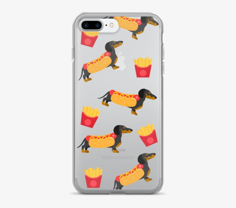 Hot Dog Dachshund With Fries Iphone Case - Mobile Phone, transparent png download