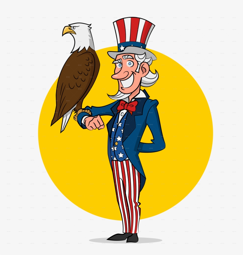 Uncle Sam And Eagle Uncle Sam And Eagle - Uncle Sam, transparent png download