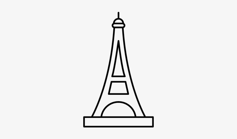 Eiffel Tower Vector - Eiffel Tower Outline Vector, transparent png download