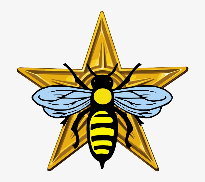 Barnstar Of Busy Bee - Bee, transparent png download