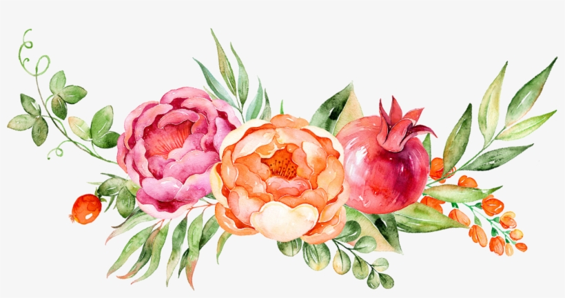 Painting Grape Flower Floral - Watwrcolur Floral Decoration Png, transparent png download